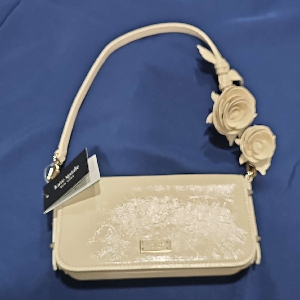 Kate Spade Beige Floral Wristlet
